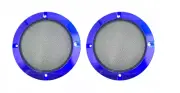 2Pc 4" Speaker Cover Blue ABS Frame Metal Mesh Grill For Car Audio DJ PA Speaker
