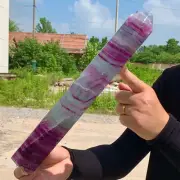 3.55LB Natural colourful candy Fluorite tower Crystal obelisk crystal healing
