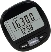 TOGEVAL LCD Large Screen Pedometer 7-Day Memory Step Counter Clip on Walking Counter for Seniors