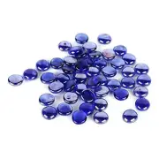 Glass Stone, Marbles, Pebbles for Vases, 5 LB, 400-500 Stones, Flat Blue