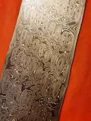 ALABAMA DAMASCUS STEEL BILLET BLANK,BLADE, KNIFE MAKING SUPPLIES - .105" Thick