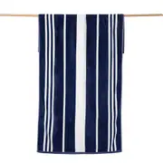 Canningvale Sorrentina Velour Beach Durable Quick-Drying Soft Towel Lido Navy
