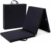 Hello Fit 2 Pack Tri-Fold Folding Exercise Mat - 72" x 24" x 1.5" Thick Gymnastics Mat With Carrying Handles - Foldable Yoga Mat for Gym, Studio, Home Workout, MMA, Stretching, Tumbling