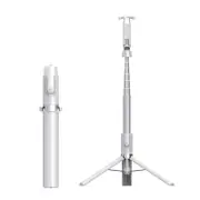 AB403 Wireless Bluetooth Selfie Stick 360 Degree Rotatable Foldable Selfie Stick Multifunctional Mobile Phone Tripod-White