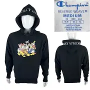 Champion Disneys Mickey & Friends Mens Medium Hoodie Black Reverse Weave NWT