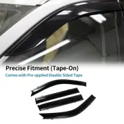 Window Deflectors for Toyota Land Cruiser Prado J120 2003 Tape-On Black 1 Set