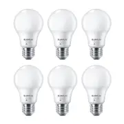 6x Sansai Home/Office LED 595lm Screw In Light Bulb A60 7W E27 Warm White 3000K