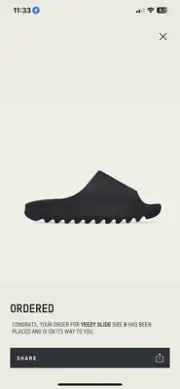 ORDER CONFIRMED ✅ Adidas Yeezy Slide ‘Onyx’ Size US 9
