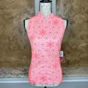 NWT Canari Cyclewear Top Top Tank Women's Size XL Peach Floral Print Pockets NEW
