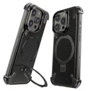Frameless Case, Sleek Minimalist for iPhone 14 Pro Max Black+Striped Backboard