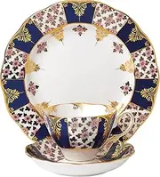 [Royal Albert] 3 Piece 100 Years 1900 Teacup, Saucer & Plate Set, 8", Multicolor