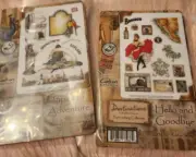 Destinations Hello & Good bye Spirit of Adventure rubber stamp sets RS-49