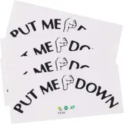Framendino, 4 Pack Funny Reminder Decoration Put Me Down Toilet Seat Decal St...
