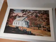 VTG Retired 1989 Vern Hippensteal Signed "Cades Cove Missionary Baptist" 281/700