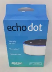 Amazon Echo Dot (2nd Generation) Smart Speaker w/Alexa White. New-Factory Sealed