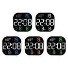 Digital Wall Clock Temp Date Week Display 10.5incRemote Control Power Off Clock