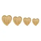 Serving Tray Sashimi Sushi Plate Household Heart Shaped Dish Wooden Multipurpose