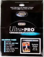 100 x ULTRA PRO 1 POCKET PLATINUM 8 x 10 PHOTO PRINTS COMIC SLEEVES PAGES