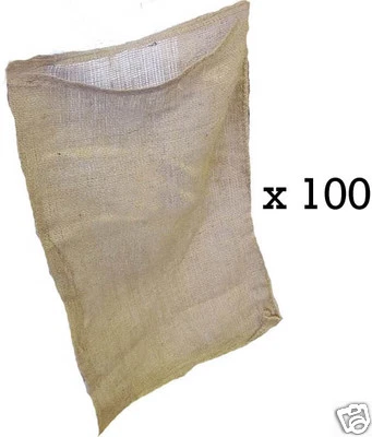 (100) 18x30 Burlap Bags Bulk - Sacks Potato Race Sandbags Home Depot Wholesale