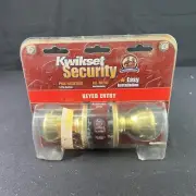 Vintage Kwikset Security Keyed Entry Metal Pick Resistant Door Handle Lock