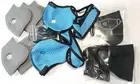 5 Face Masks Reusable Washable Covering Mask Men Women Protective Blue & Filters