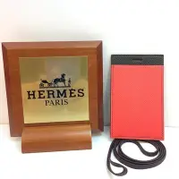 在飛比找Yahoo!奇摩拍賣優惠-＊金選名店＊HERMES＊證件套 雙色 螢光粉 / 黑色