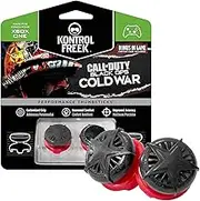 KontrolFreek Call of Duty: Black Ops Cold War Performance Thumbsticks for Xbox One and Xbox Series X | 2 High-Rise, Concave| Black/Red