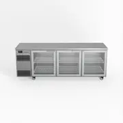 Skope BackBar 3 Glass Swing Door CounterLine Fridge - CL.3.GSW - Stainless Steel - CL.3.GSW-STAINLESS