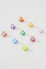 Multi 9 Pack Mini Flower Claw Clips