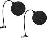 ERINGOGO 2 pcs Pop Filter for Microphone Durable Windscreen Cover with Clip Stabilizing Arm for Recording and Karaoke Classic Design for Various Microphone Types