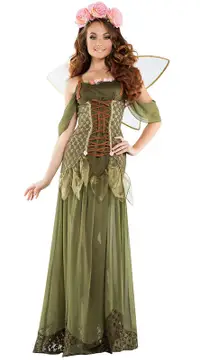 在飛比找露天拍賣優惠-ALbb新款節服裝森林綠色精靈花仙子公主天使服裝DS演出服