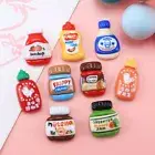 9Pcs/set Resin Seasoning Bottle Miniatures Mini DIY Food Toy Fridge