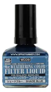 GSI Creos Mr.Weathering Color Model Paint: Filter Liquid Shade Blue