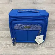 Samantha Brown Carry On Bag Expandable Cabin Roller Royal Blue 22" NWT