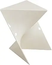FytStycale Acrylic Side Table, Small Stackable End Table, Multi-Function, Decorative Accent Table for Home Decor, Bathroom, White, as described