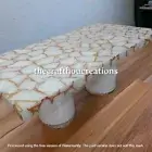 White Agate Stone Dining Center Table Top, Modern Agate Furniture For Home Decor