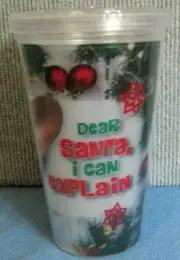 Christmas Themed To Go Cup Can Cup. Dear Santa, I Can Explain Cool Gear
