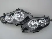 FITS FORD FALCON FG XT MK G6 G6E F6 SERIES 1 HEADLIGHTS BLACK BRAND NEW PAIR