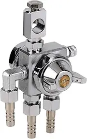 Ouya ST-6 Pneumatic Adjustable Pressure Feed Automatic Spray Gun for All Kind of Liquid Spraying,Like Paint Oil Water Solvent,Heavy Duty Sprayer Set with CYL (Nozzle Size:0.5mm)