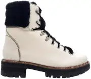 Clarks Womens Orianna Hiker Combat Boot White Leather 26152554