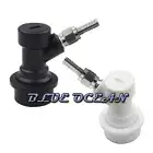 Pair Ball Lock Corny Keg Disconnects + 2 Barb Connector Home Brew Beer Keg Parts