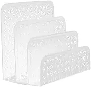 STOBOK Sturdy Mail Organizer Desk Iron Envelope Holder Geometric Shape Letter Storage Rack for Home Decor