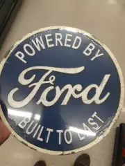 FORD BUILT TO LAST METAL SIGN 12 BY 12 INCHES RAISED LETTERS MAN CAVE GARAGE