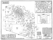 Phoenix Tuscon Metro AZ Laminated Zip Code Wall Map