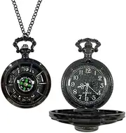 [WELANE] Compass Pocket Watch, Black Hiking Compass for Camping, Climbing, Boating, Hiking (4.5cm/1.77in)
