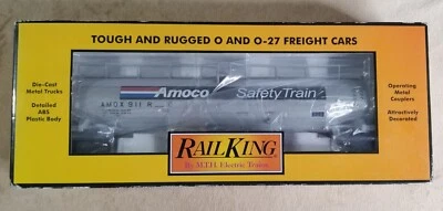 MTH-Rail King-#30-73454 AMOX 33K Gallon Tank Car AMOCO SAFETY TRAIN 911 R