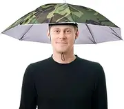 Umbrella Hat,Hands Fishing Umbrella Hat - UV Protection Umbrella Cap Adjustable Headwear for Fishing Camping Beach Gardening Sunshade Outdoor