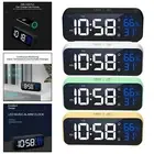 Music Digital Alarm Clock Temperature Humidity Date Display Large for Home