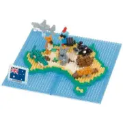 NEW NANOBLOCK Animals of Australia Map Building Blocks Nanoblocks Nano NBH-215
