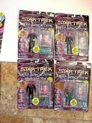 RARE STAR TREK DEEP SPACE NINE FOUR ACTION FIGURES DAX, QUARK, SISKO, OBRIEN